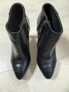 CHANEL ブラックレザー ハイヒール サイズ37 - メルカリ