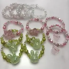 カラフルビーズ ブレスレット 12個セット
