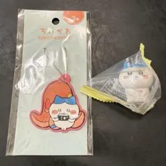 ちいかわ　インテリアミニフィギュア　ハチワレ パツワレ ラバーキーチェーン3