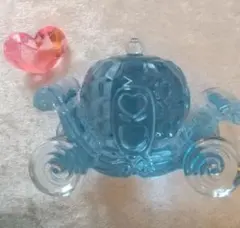 ブルー　馬車　◇アクリルアイス　アクリルストーン　置物◇