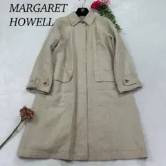 F930 美品 M マーガレットハウエル 麻100 スプリングコート レディース