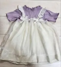 après les cours チュール　半袖　ワンピース