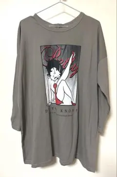 【新品タグ付】Betty Boop 長袖Tシャツ ビッグシルエット
