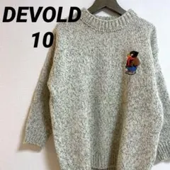 【美品】DEVOLD★10 セーター 長袖 ニット 古着 レアノルウェーの野鳥