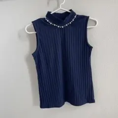 INGNI ネイビー ノースリーブ セーターM