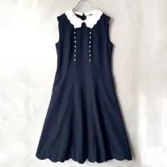 極美品✨チェスティ　洗える　スカラップ　パール　ノースリーブワンピース　サイズ0