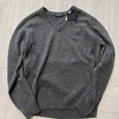 新品　【イーストボーイ】ダークグレー　Vネック　定番　スクールニット　自由の女神