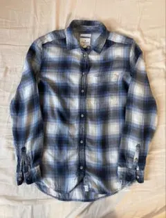 90s オンブレチェックシャツ　レーヨン