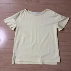 エニシス　フレア袖 Tシャツ ライトイエロー　黄色のサムネイル
