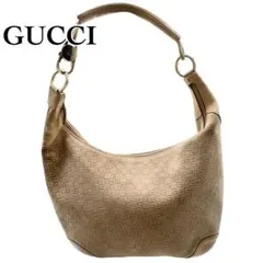 GUCCI ハンドバッグ ワンショルダー GG柄 キャンバス ベージュ