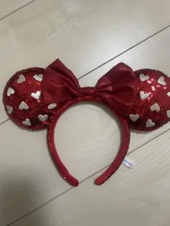 ディズニー ハート型スパンコールカチューシャ ミニー