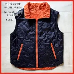 ポロスポーツラルフローレン リバーシブルジップアップナイロンベスト プリマロフト
