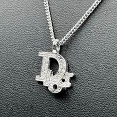 Christian Dior ヴィンテージ ネックレス ラインストーン シルバー