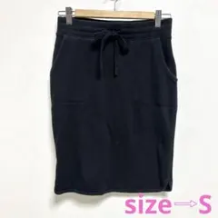 UNIQLO ユニクロ　ボアスエットスカート　ブラック　裏起毛　Sサイズ