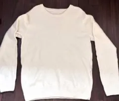 無印良品　クリーム色 カシミヤ セーター XL
