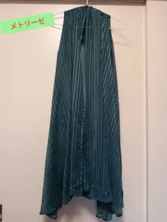 ストライプ ノースリーブ チュニック グリーン