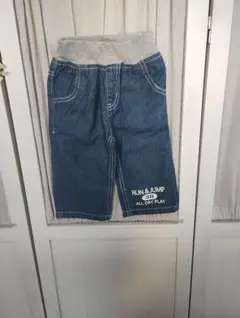 綿100％♡　95cm デニム系七分丈パンツ　新品未使用