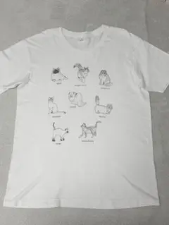 【merry jenny】猫図鑑Tシャツ ホワイト