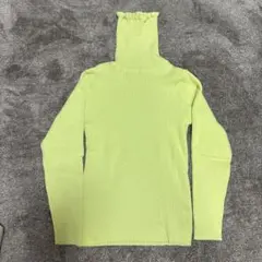 長袖カットソー ライムグリーン