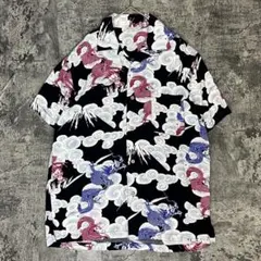 [OriginalsHawaiian] アロハシャツ 龍 富士山 総柄 レーヨンのサムネイル