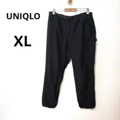 UNIQLO XL ブラック ウォームイージー カーゴパンツ　暖パン 裏フリース