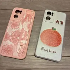 ピンク・グレー ソフトケース 2点セット