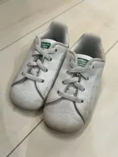 12cm adidas Stan Smith ベビーシューズ ホワイト/グリーン