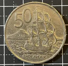 2449. 1967年 ニュージーランド 50セント 硬貨 - メルカリ