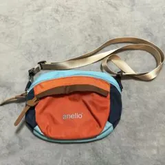 anello ショルダーバッグ ミニバッグ オレンジ×ライトブルーのサムネイル