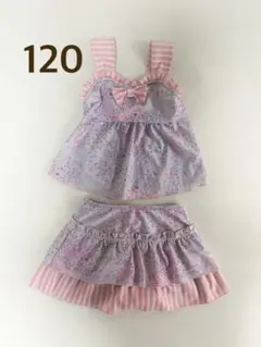 女の子用紫とピンクの水着