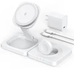 極薄！折り畳み ワイヤレス充電器 3in1 MagSafe 軽量 スマホスタンド