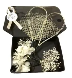 3.箱付き.ドライフラワーと水引髪飾り 成人式入学式卒業式