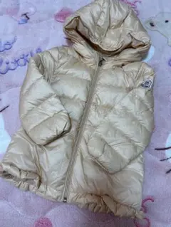 MONCLER ピンクベージュ フード付きダウンコート