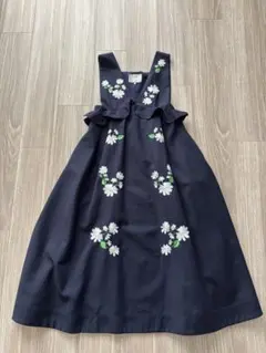 Chestyマーガレット刺繍ジャンパースカート ワンピース