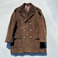 90s 極上 イタリア製 Mulberry 太畝コーデュロイ ダブルコート L