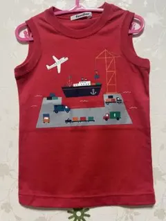 familiar ファミリア ノースリーブ Tシャツ 赤のサムネイル