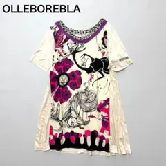 B-024 アルベロベロ　オレボレブラ　ブタさんプリント　チュニック　刺繍のサムネイル