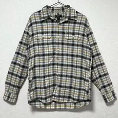 エディーバウアー⭐️ M 長袖シャツ ネルシャツ オンブレミックス ヘリンボーン