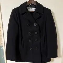 【希少 2XLサイズ】ショット ピーコート キルティング ウール ブラック 44 am_740_7.jpg?fitin=720:720