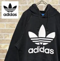 【定番】Adidas　アディダス　パーカー　フード　黒　長袖