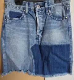 1度使用美品moussy デニムミニスカート タイトスカート カットオフ