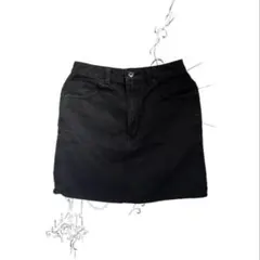 ブラック デニム ミニスカート