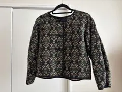 SM2 ゴブラン織チャイナボタン　ノーカラージャケット