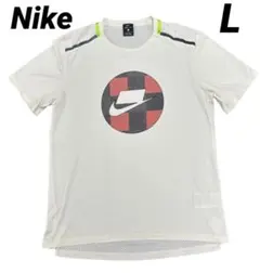 美品　Nike Dri-FIT シャツ L　メッシュトップ　ペールアイボリー