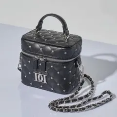 Darich ダーリッチ キルティングビジュースクエアミニバッグ ブラック