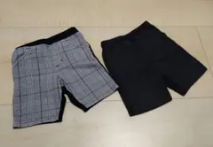 90cm COMME CA ISM ハーフ パンツ セット 黒 グレー