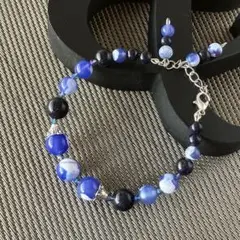 【天然石・ハンドメイド】瑪瑙とサンドストーンのブレスレット