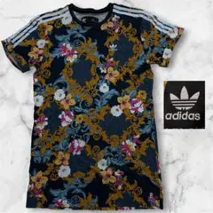 【大人気コラボ】アディダス×HER STUDIO 総柄 Tシャツ ワンピ Mのサムネイル