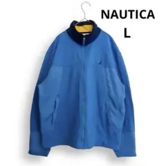ノーティカ NAUTICAヨットロゴ ジップアップフリースブルゾンジャケット L