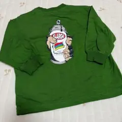 XLARGE グリーン スプレー缶　ロンT 90cm